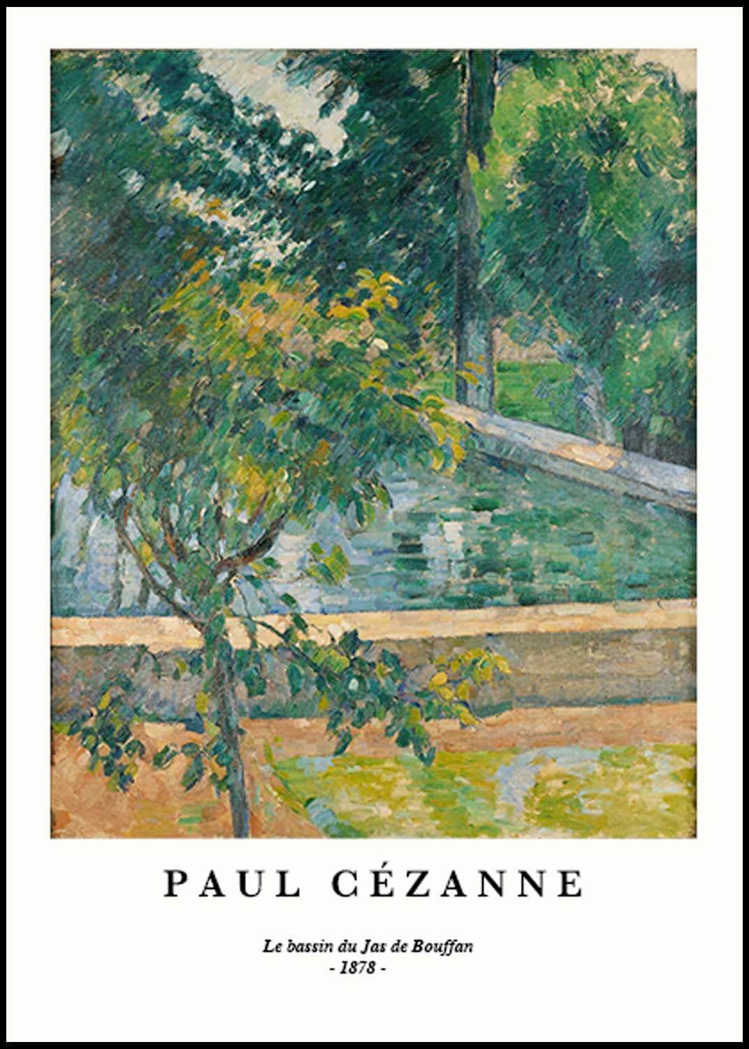 "Paul Cezanne - Le Bassin du Jas de Bouffan Poster - Hakyarts"
