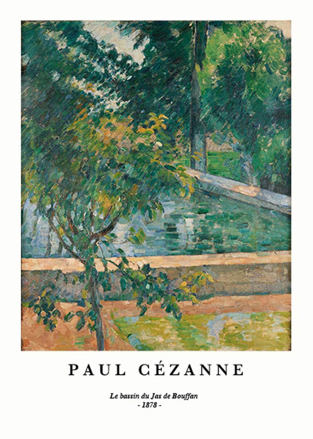 "Paul Cezanne - Le Bassin du Jas de Bouffan Poster - Hakyarts"