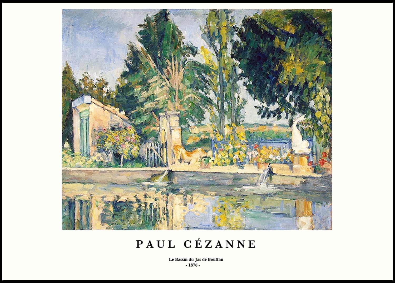"Paul Cezanne - Le Bassin du Jas de Bouffan Poster - Hakyarts"