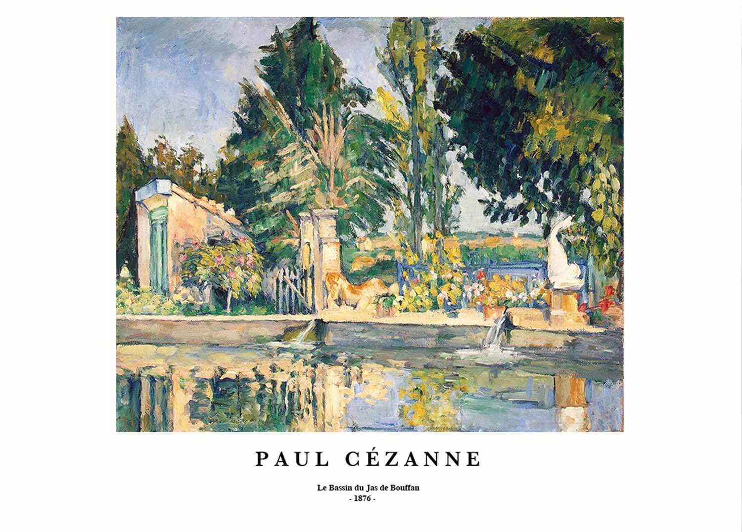 "Paul Cezanne - Le Bassin du Jas de Bouffan Poster - Hakyarts"