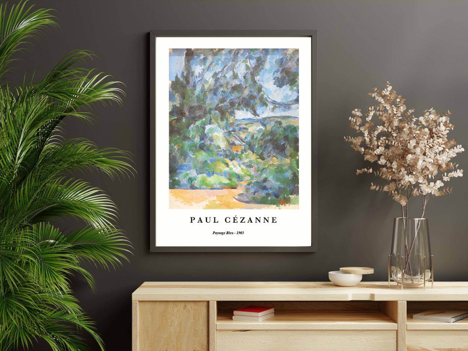 "Paul Cezanne - Paysage Bleu Poster - Hakyarts"