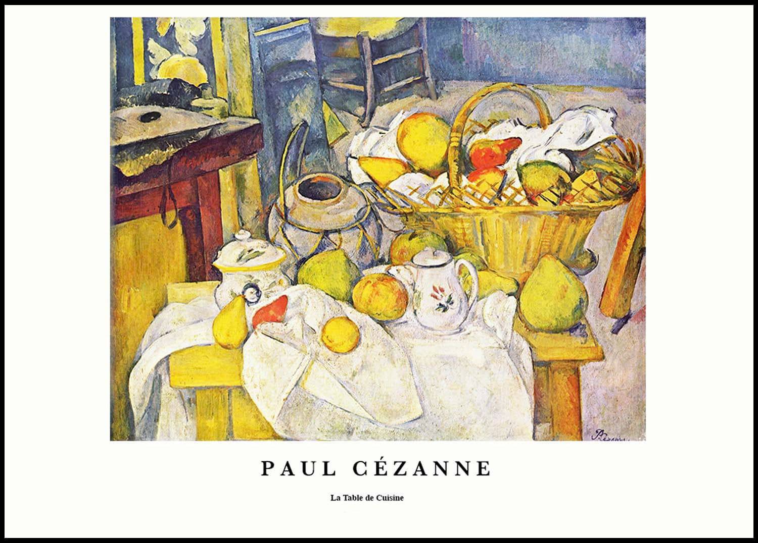 "Paul Cezanne - La Table de Cuisine Poster"