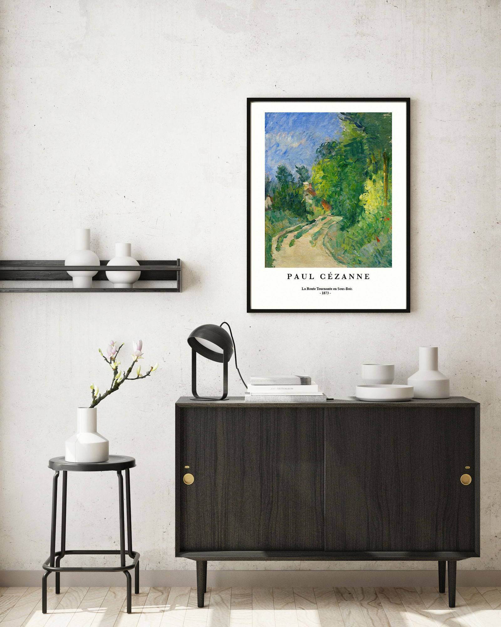 "Paul Cezanne - La Route Tournante en Sous-Bois Poster - Hakyarts"