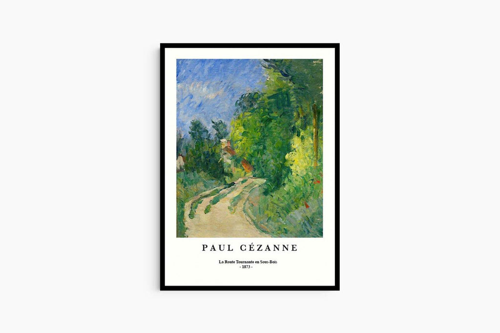 "Paul Cezanne - La Route Tournante en Sous-Bois Poster - Hakyarts"