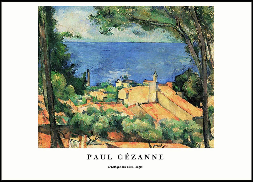 "Paul Cezanne - L'Estaque Aux Toits Rouges Poster - Hakyarts"
