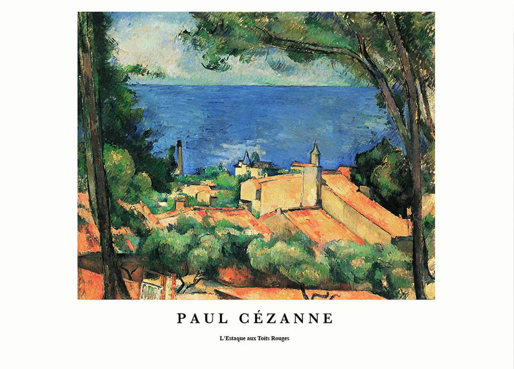 "Paul Cezanne - L'Estaque Aux Toits Rouges Poster - Hakyarts"