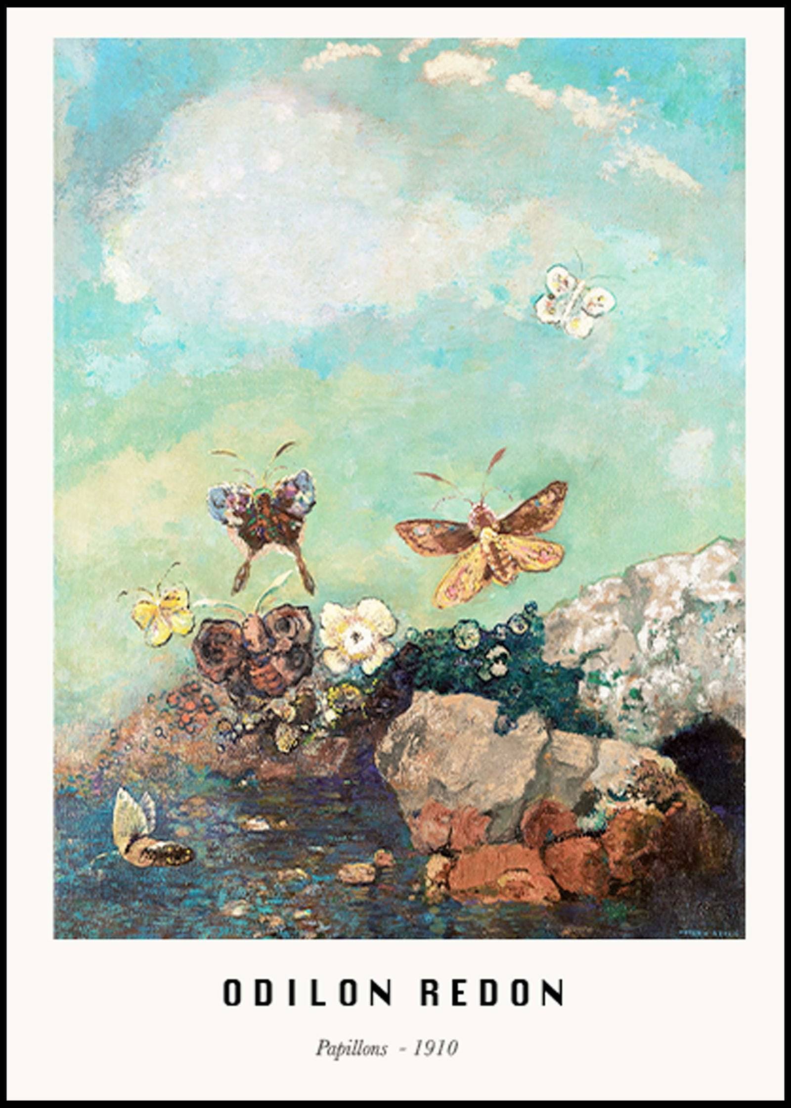 "Odilon Redon - Papillons Poster"