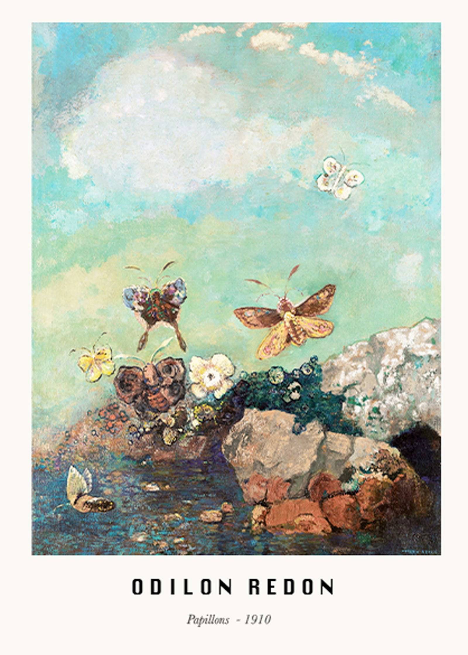 "Odilon Redon - Papillons Poster"