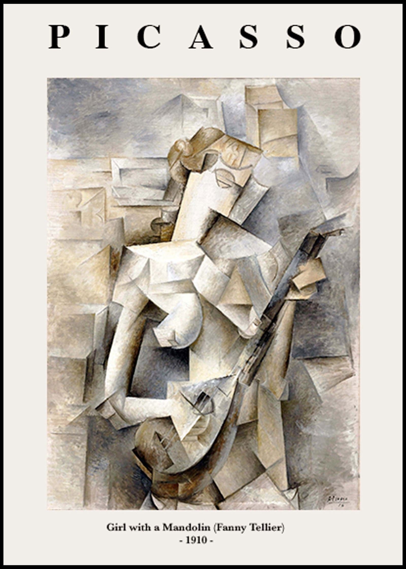 Girl with a Mandolin “Fanny Tellier” by Pablo Picasso, 1910