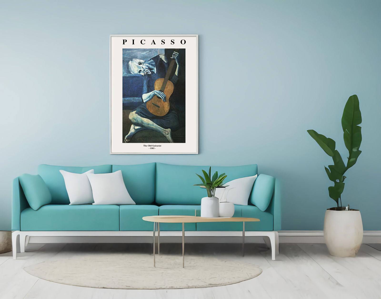 "Pablo Picasso - Two Old Guitarist Poster"