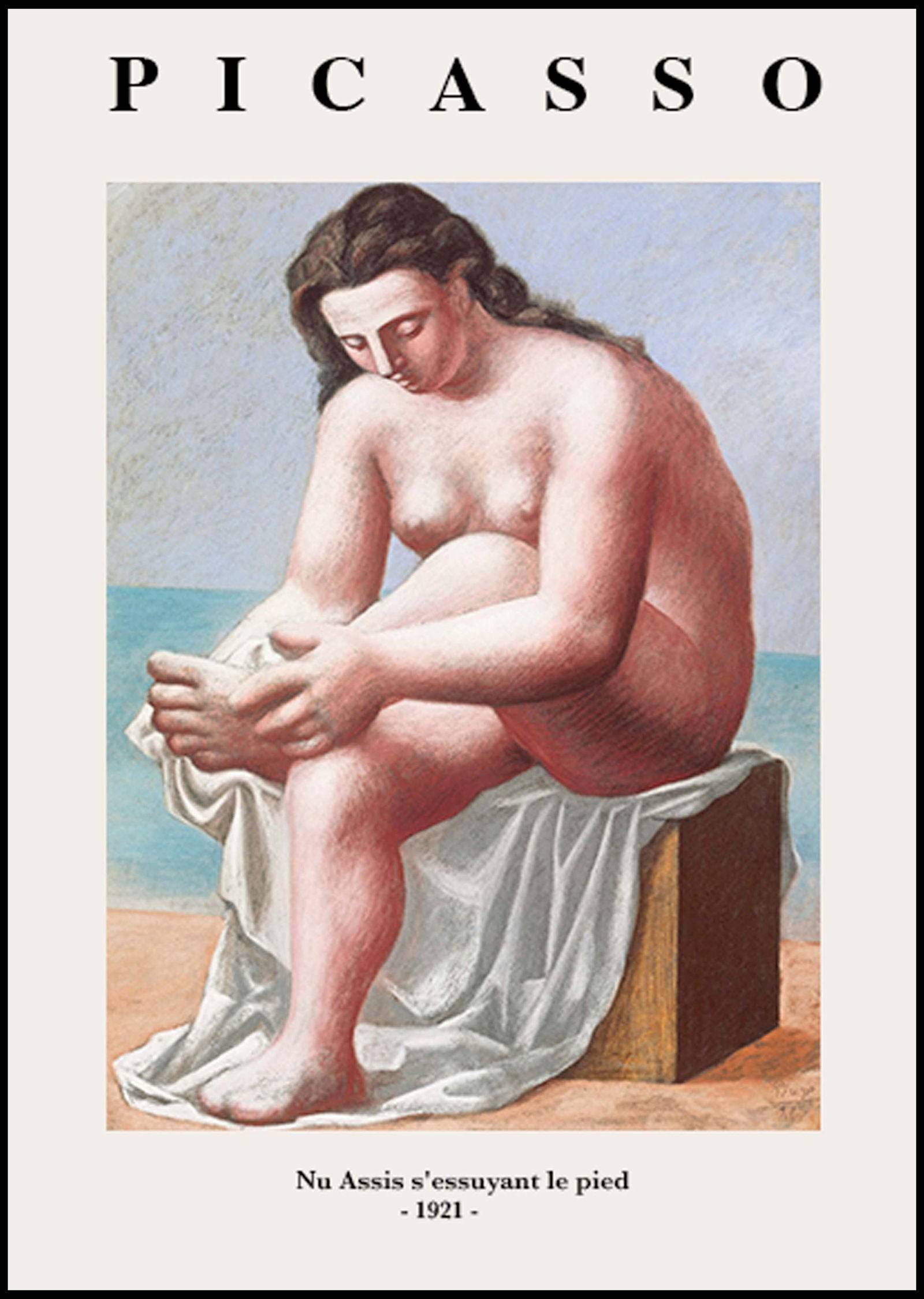 "Pablo Picasso - Nu Assis S'essuyant Le Pied Poster"