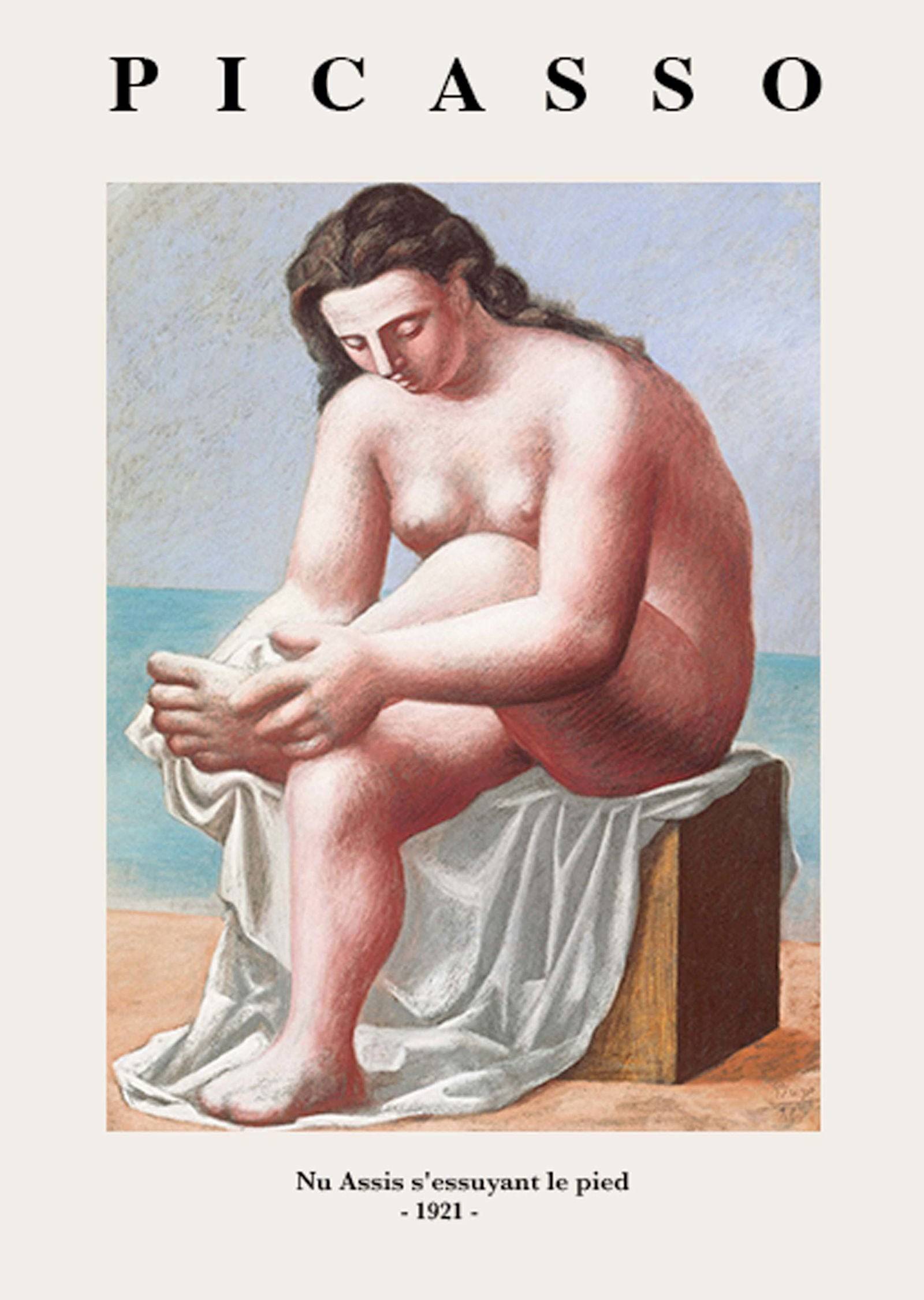 "Pablo Picasso - Nu Assis S'essuyant Le Pied Poster"