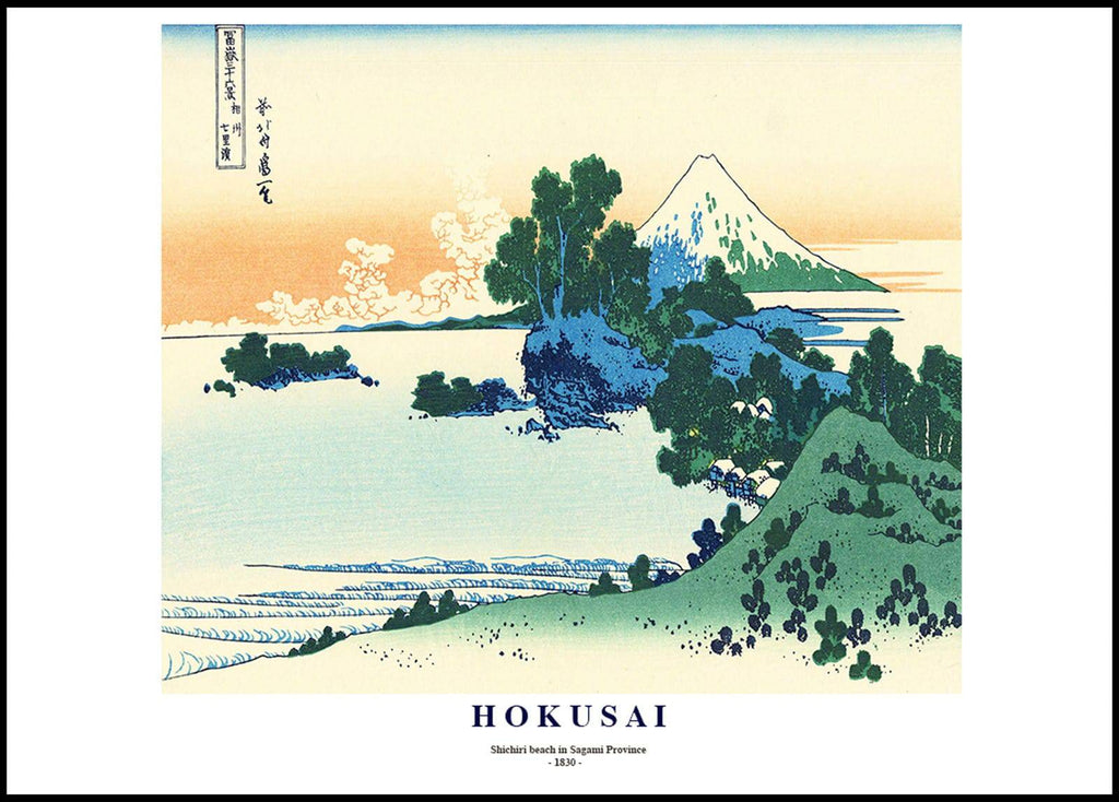 "Katsushika Hokusai - Shichiri beach in Sagami Province Poster"