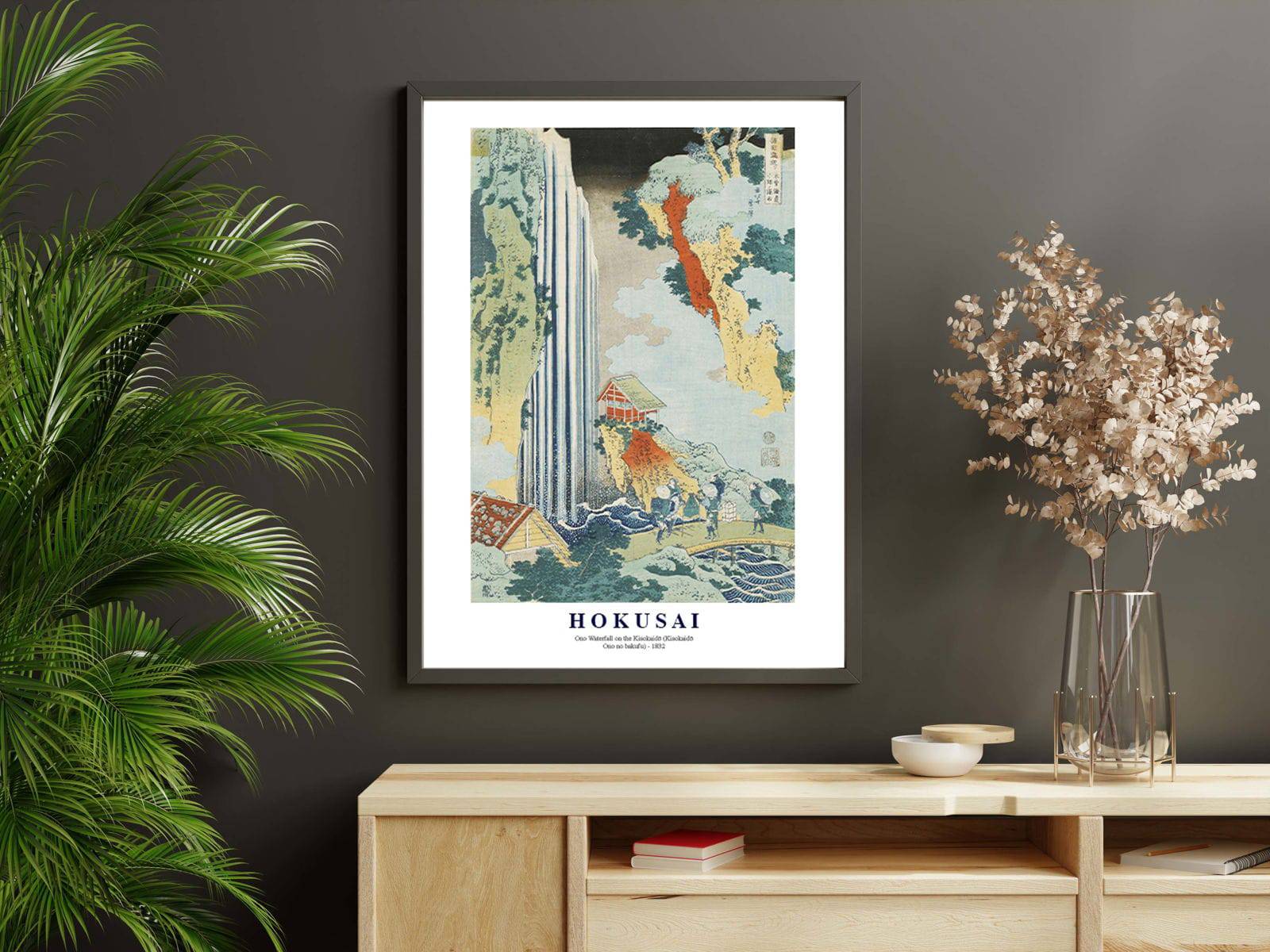 "Katsushika Hokusai - Ono Waterfall on the Kisokaidō Poster"