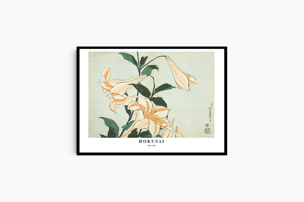 "Katsushika Hokusai - Lilies Poster"