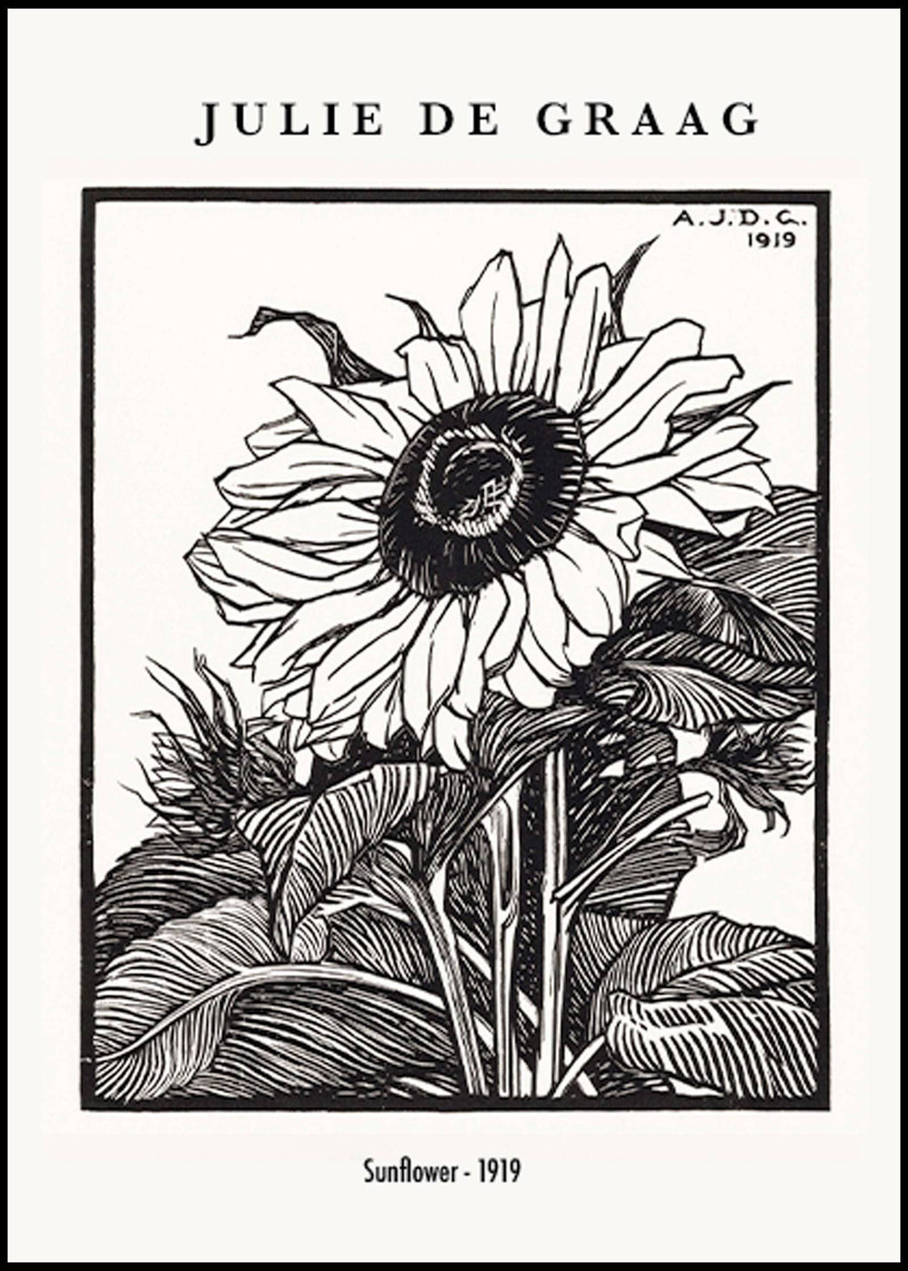 "Julie de Graag - Sunflower Poster"