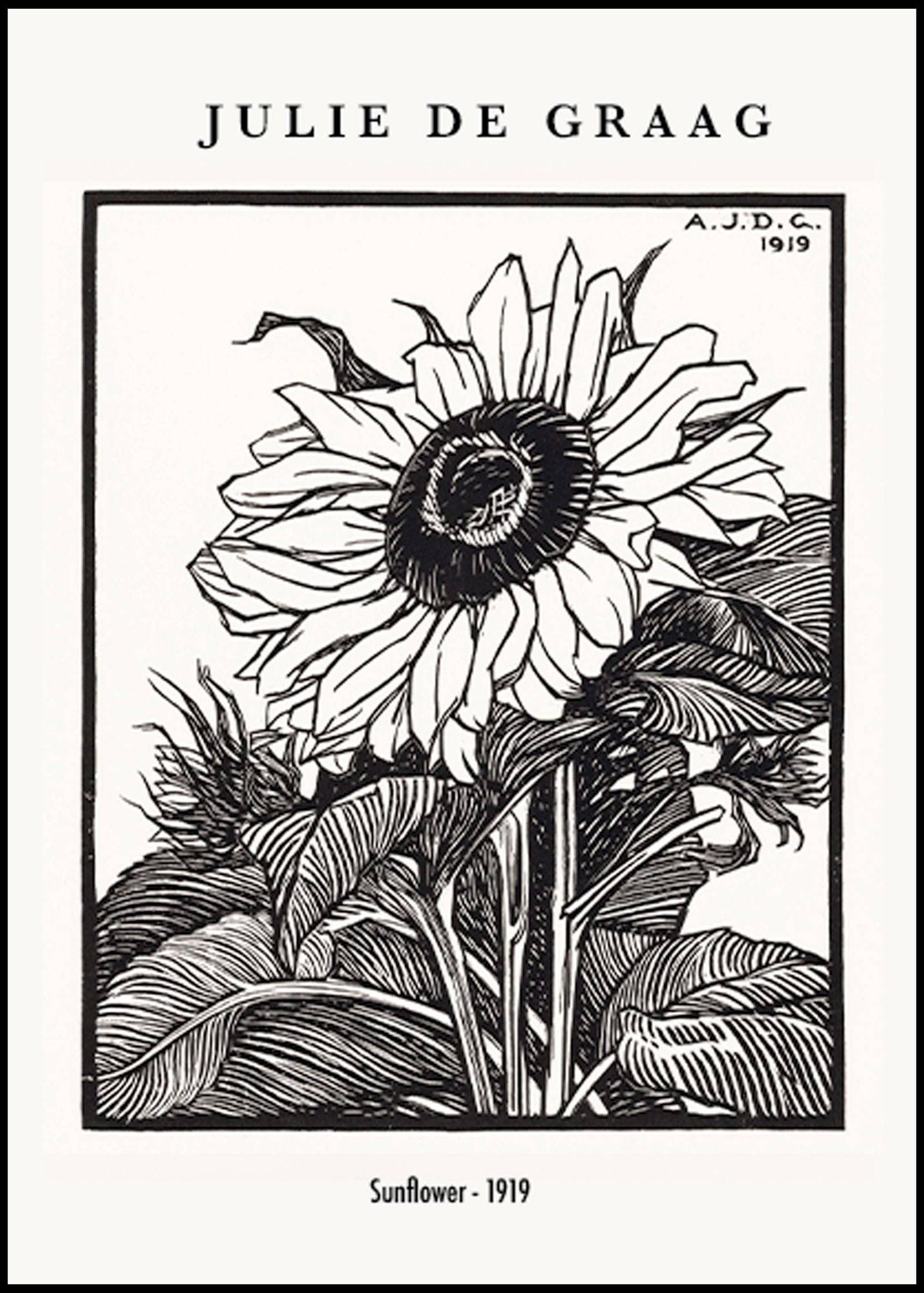 "Julie de Graag - Sunflower Poster"