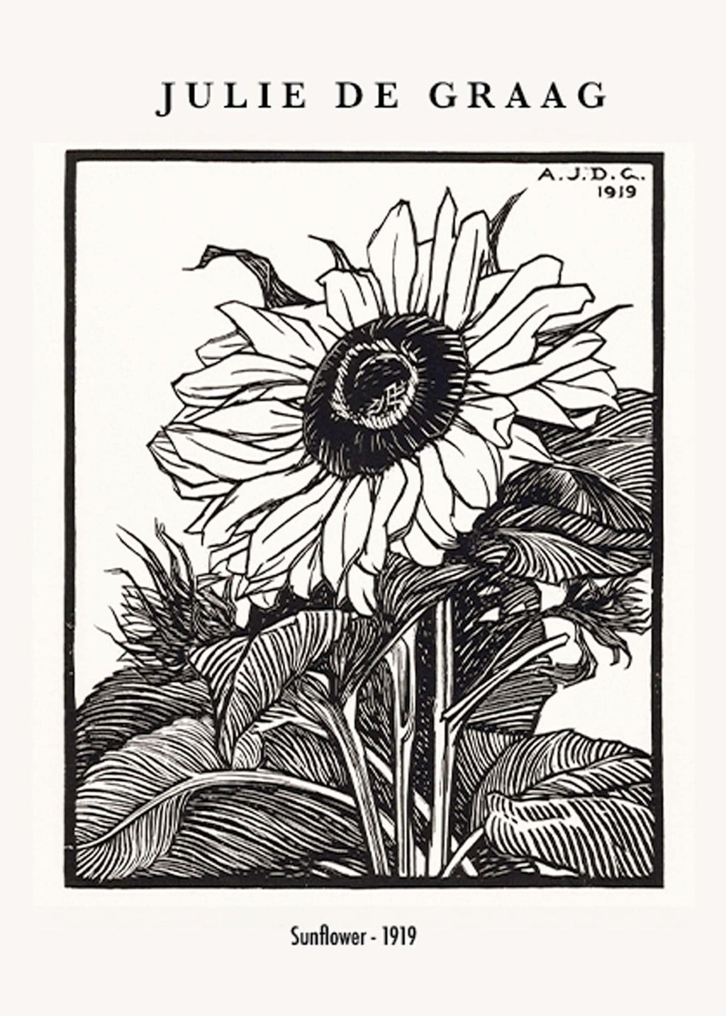 "Julie de Graag - Sunflower Poster"