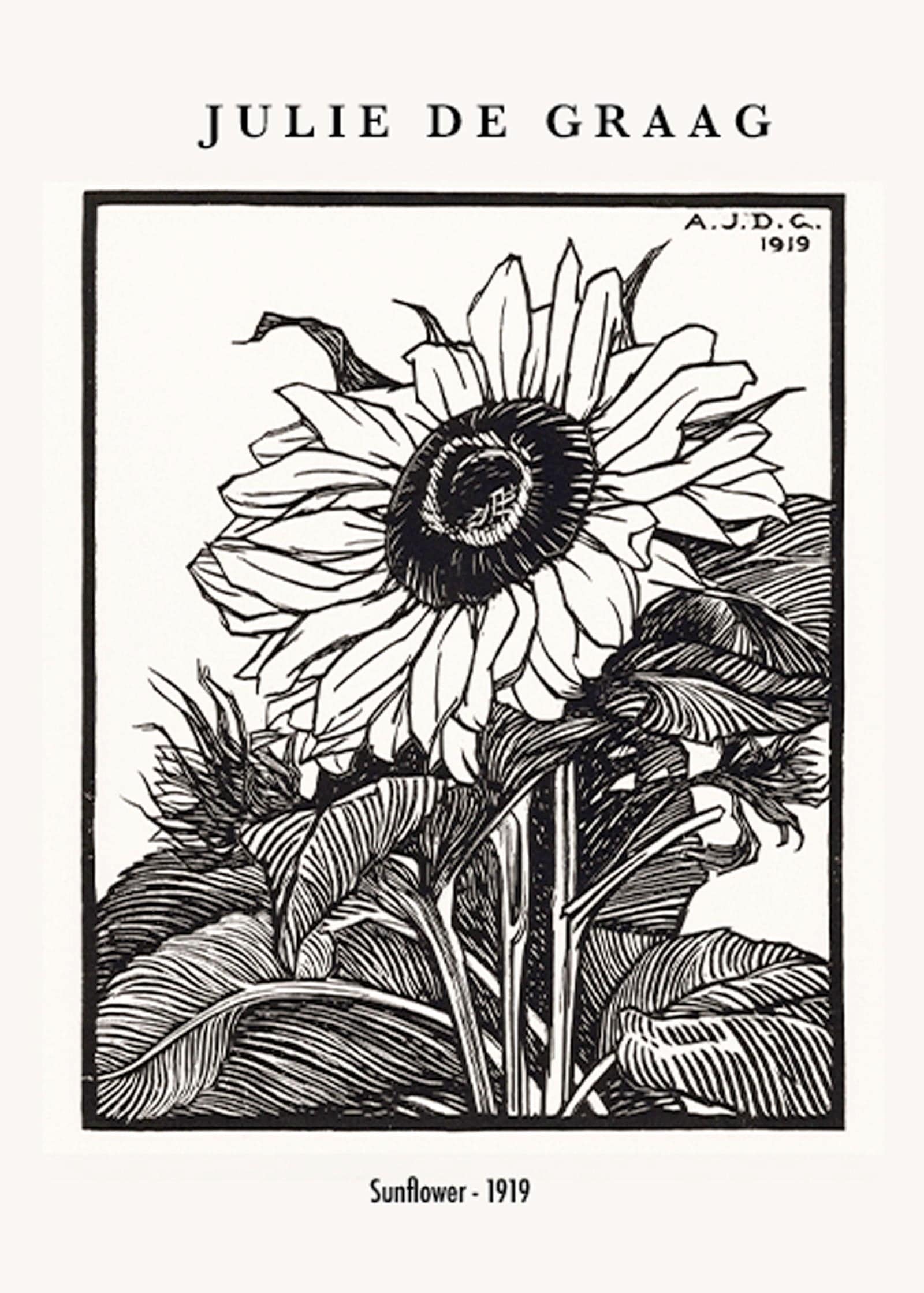 "Julie de Graag - Sunflower Poster"