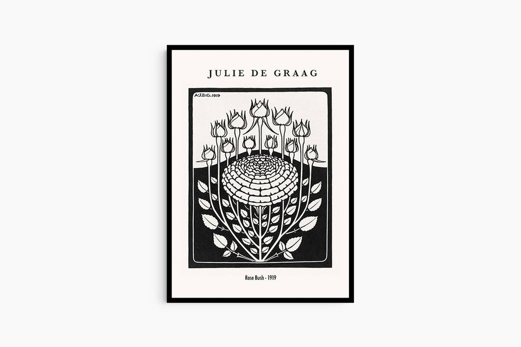"Julie de Graag - Rose Bush Poster"