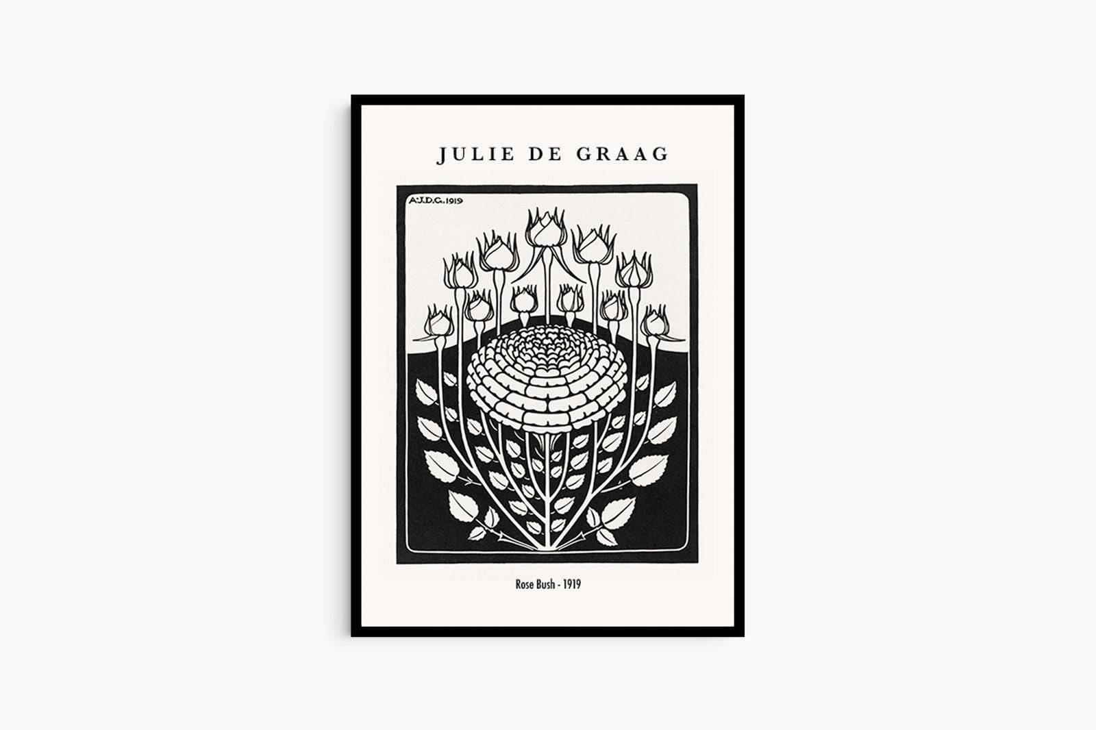 "Julie de Graag - Rose Bush Poster"