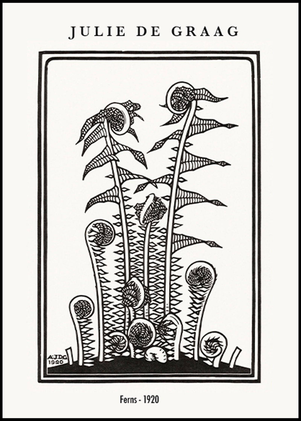 "Julie de Graag - Ferns Poster"