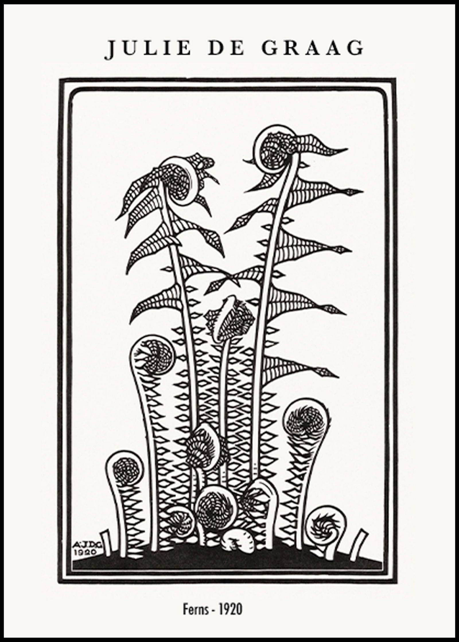 "Julie de Graag - Ferns Poster"