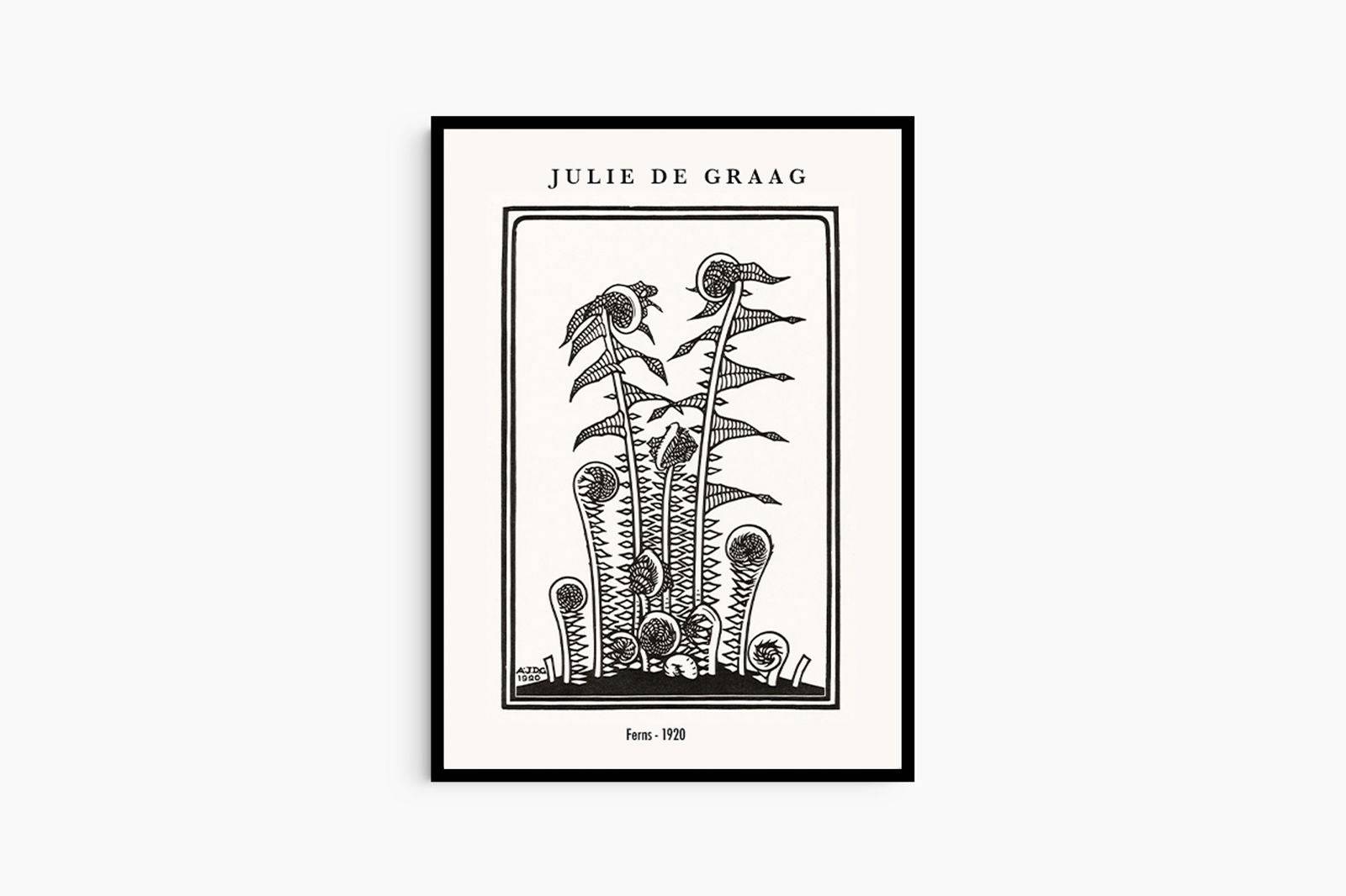 "Julie de Graag - Ferns Poster"