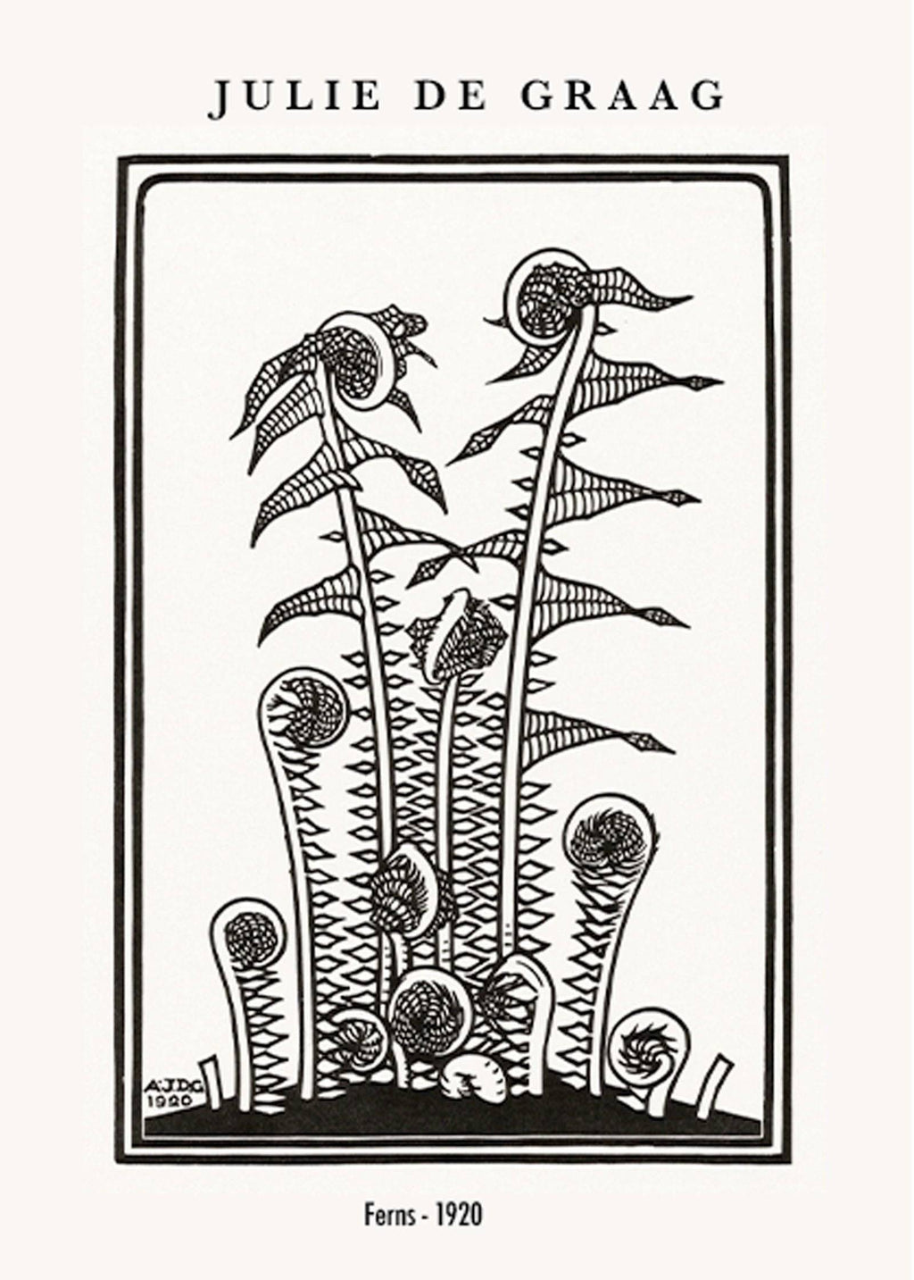 "Julie de Graag - Ferns Poster"