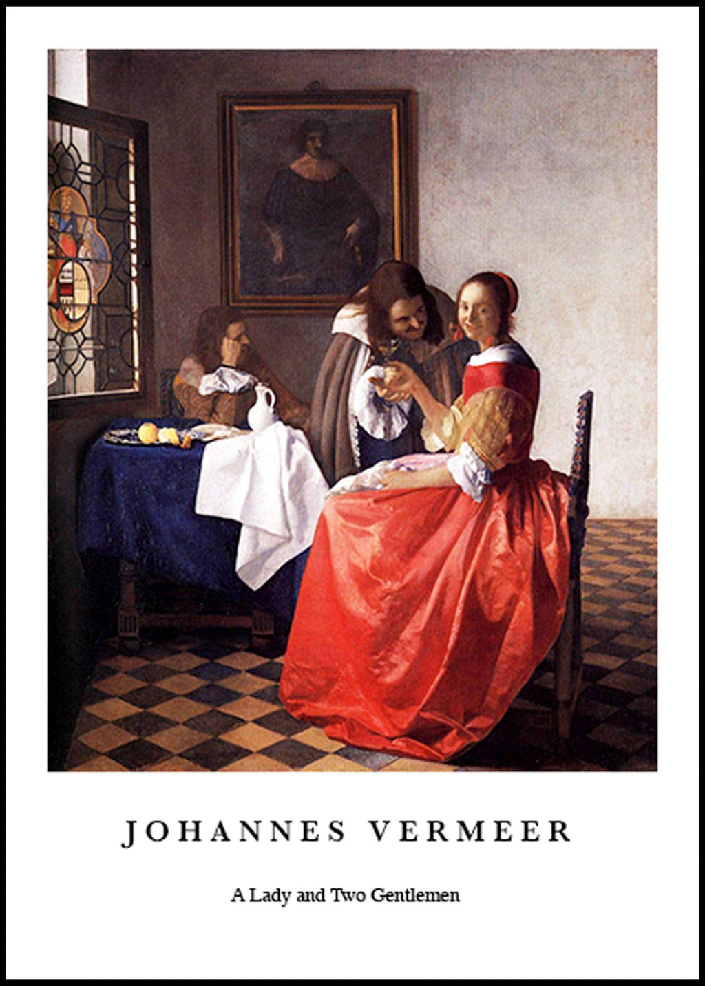 "Johannes Vermeer - A Lady and Two Gentleman Poster"