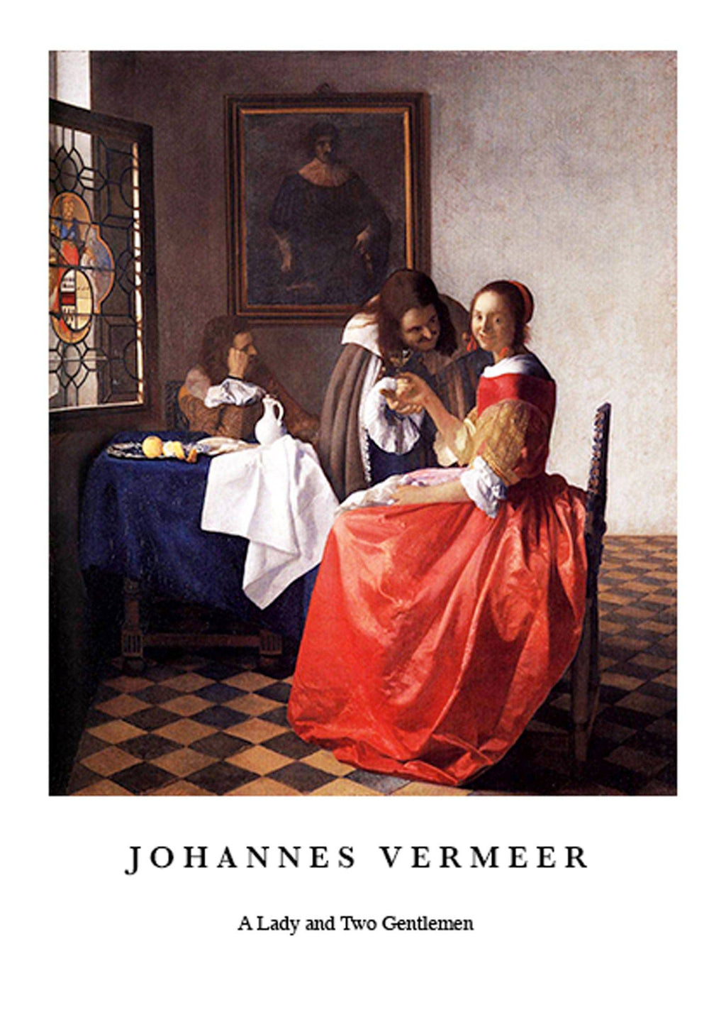 "Johannes Vermeer - A Lady and Two Gentleman Poster"