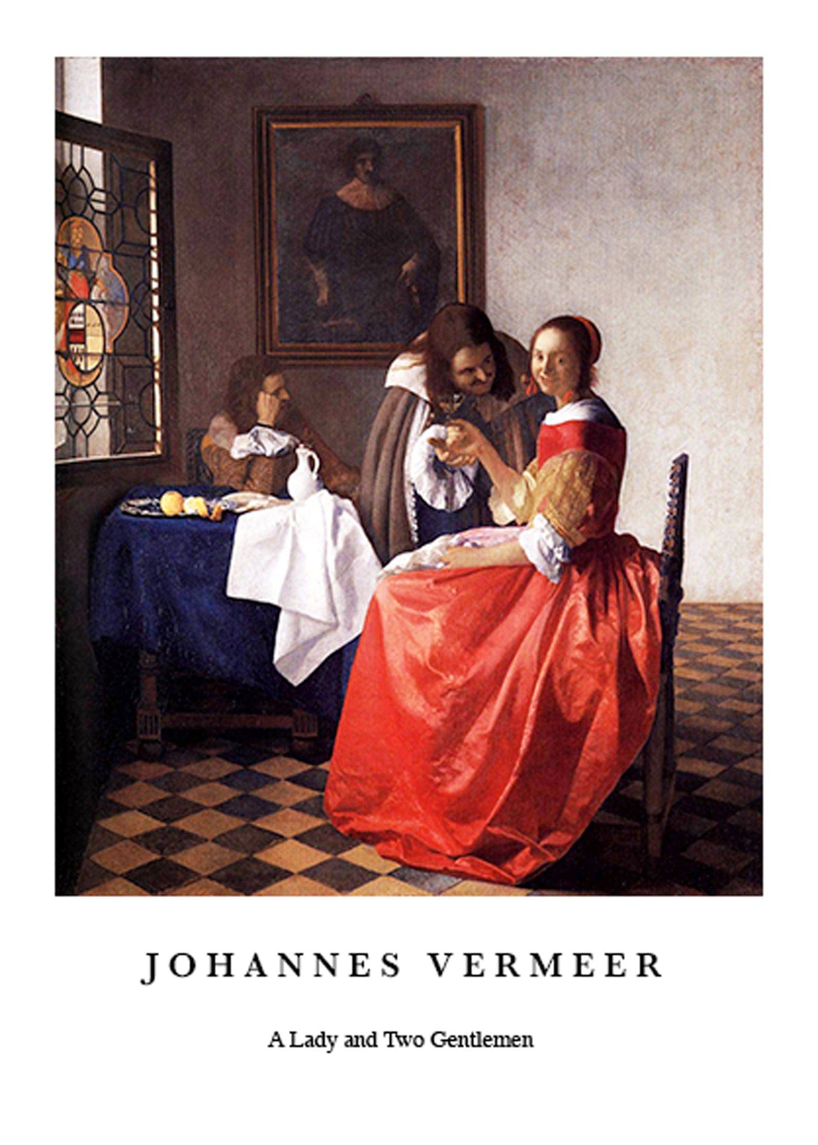 "Johannes Vermeer - A Lady and Two Gentleman Poster"