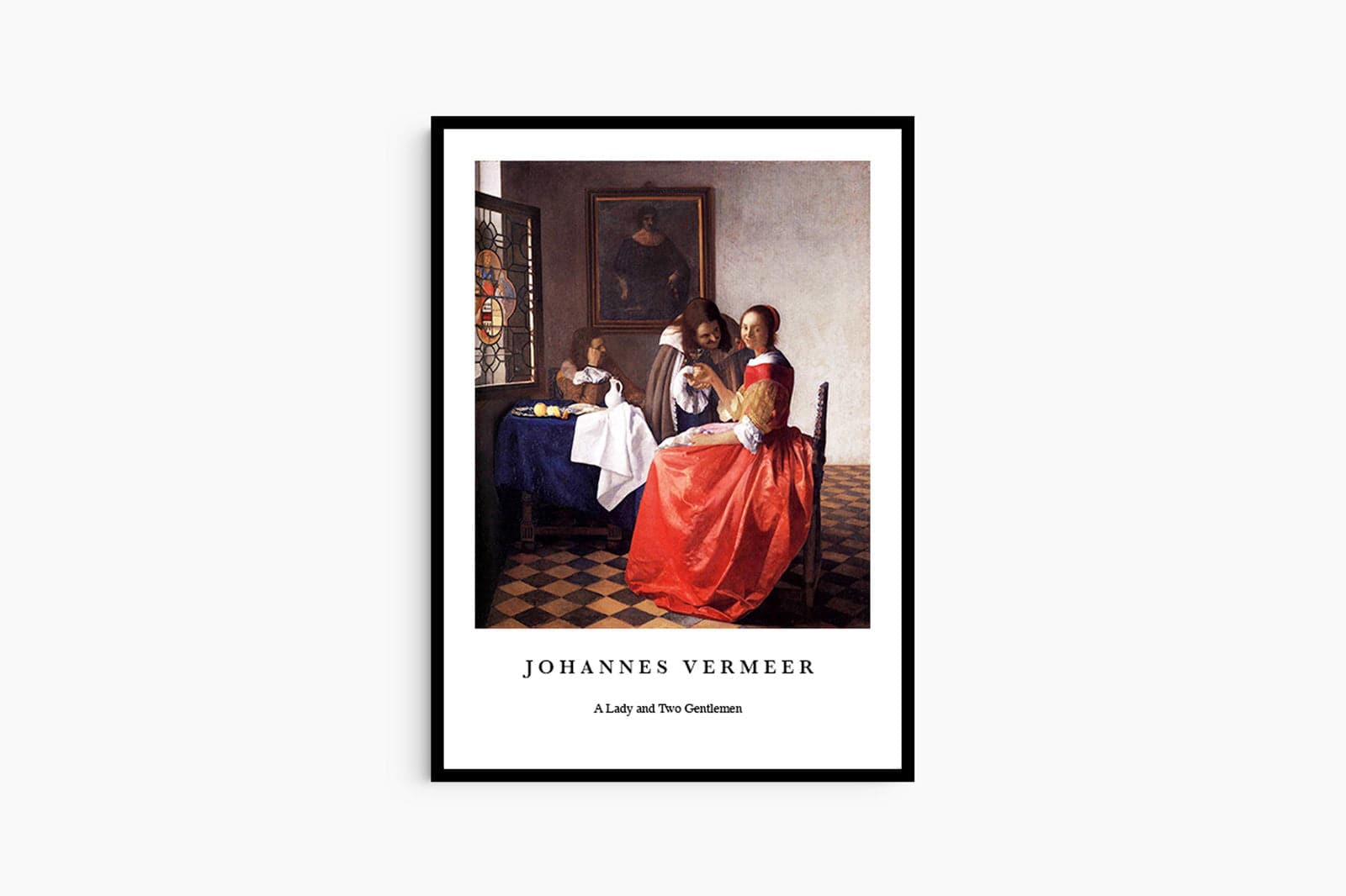 "Johannes Vermeer - A Lady and Two Gentleman Poster"