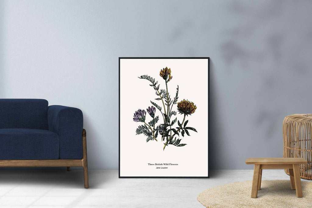 "Jane Loudon - Three British Wild Flowers Poster"