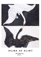 Set of 2 Hilma af Klint – The Swan No. 1 & Monolithic Composition | Abstract & Brutalist Contemporary Wall Art Prints