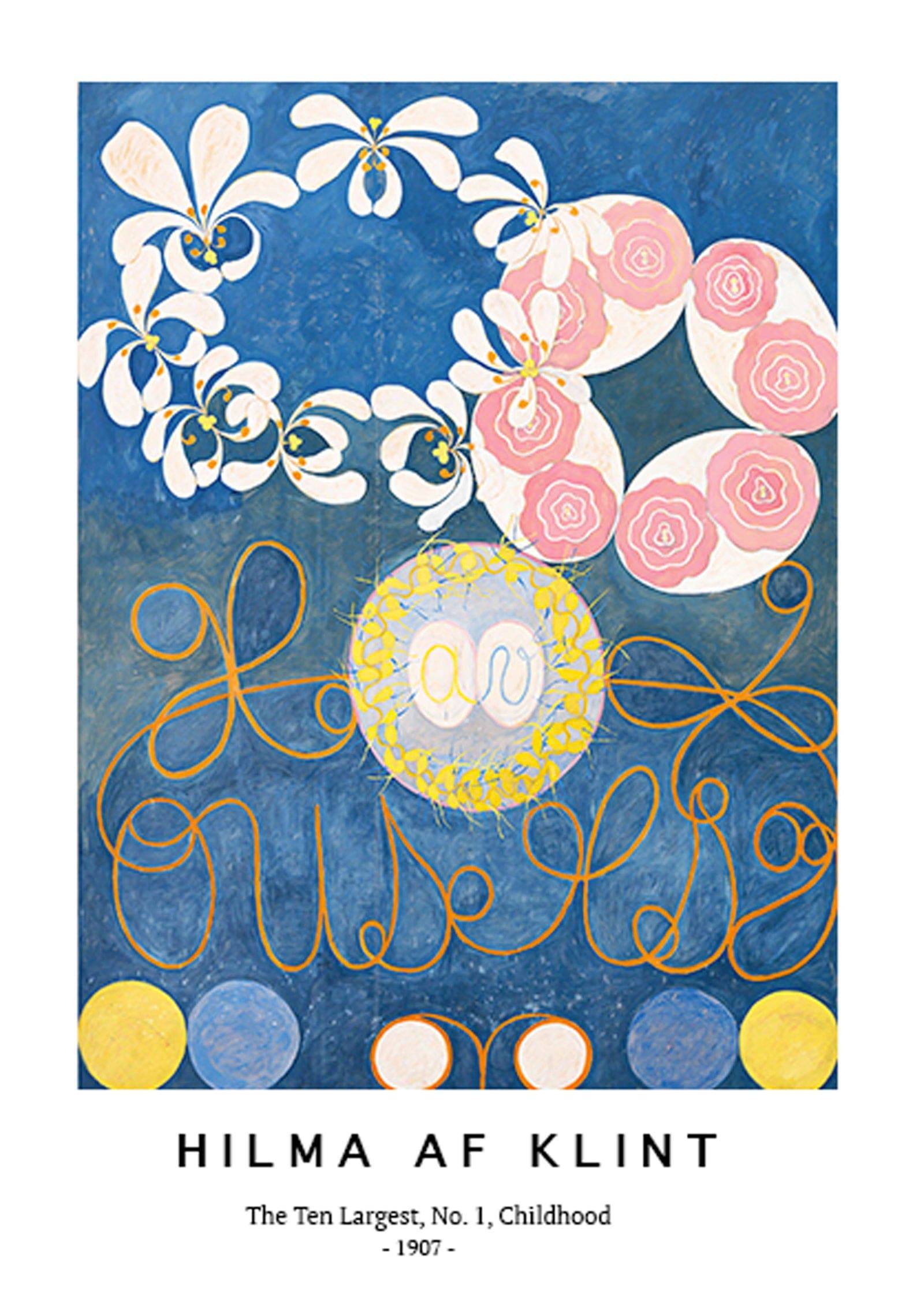 set of 2 Hilma af Klint - The Ten Largest No. 1 Childhood Poster 50x70 cm
