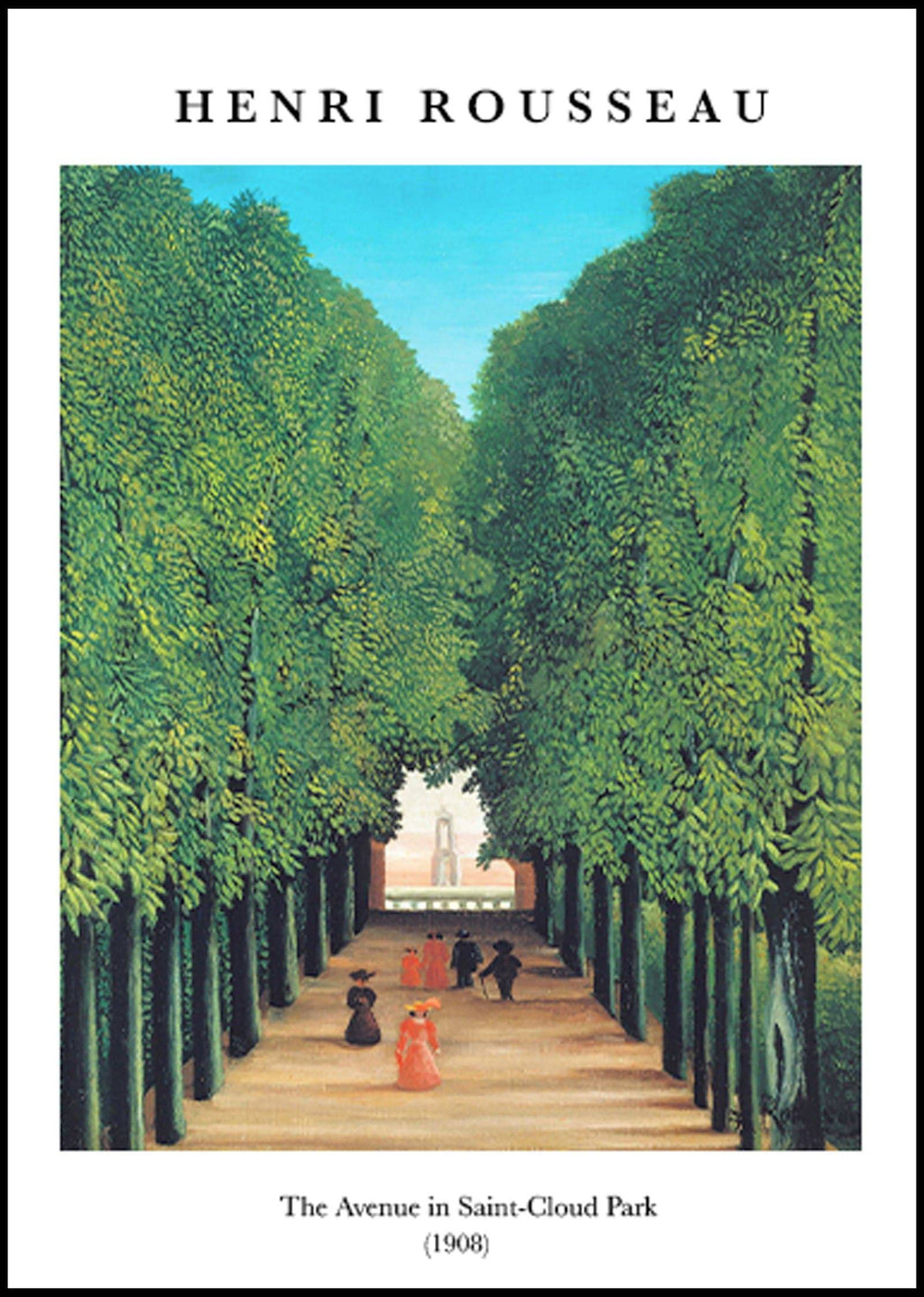 "Henri Rousseau - The Avenue in Saint-Cloud Park Poster"