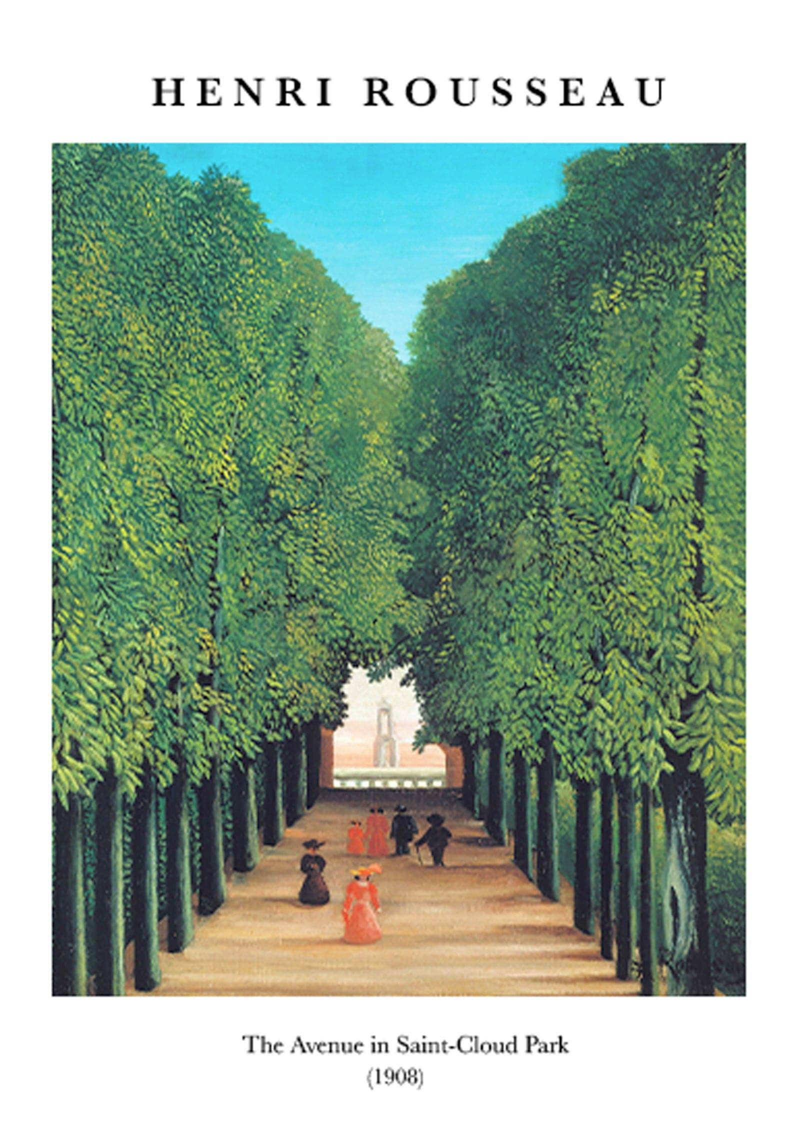 "Henri Rousseau - The Avenue in Saint-Cloud Park Poster"