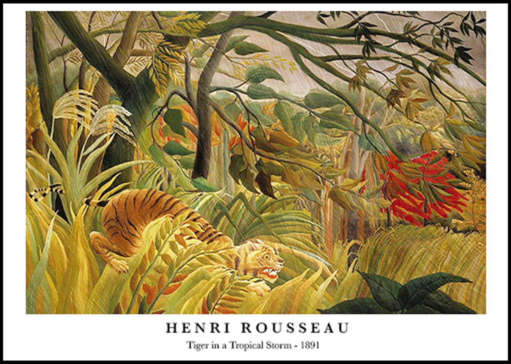 "Henri Rousseau - Tiger in a Tropical Storm Poster"