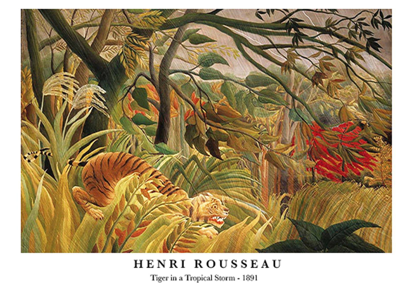 "Henri Rousseau - Tiger in a Tropical Storm Poster"