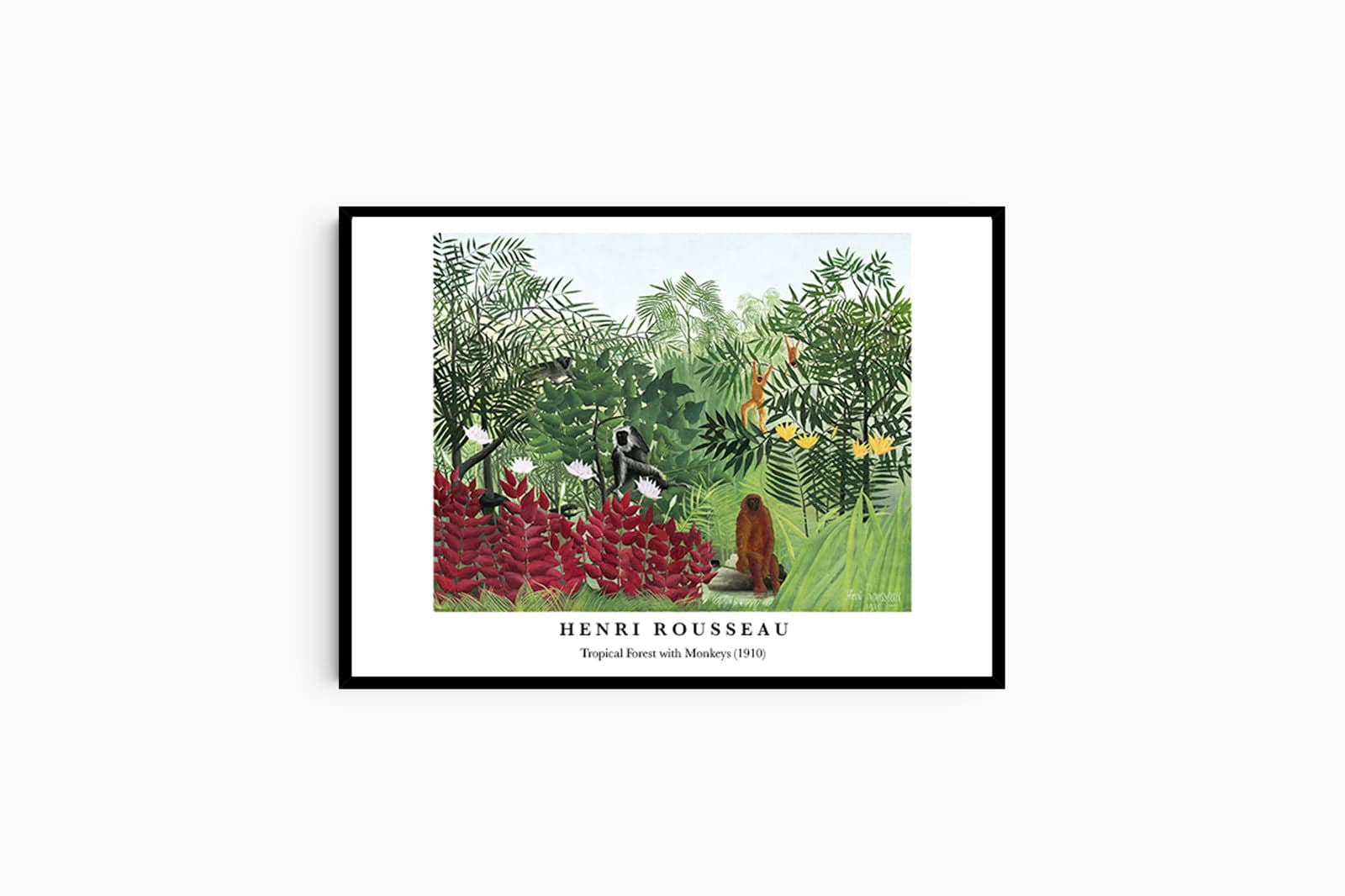 "Henri Rousseau - Tropical Forest with Monkeys Poster"
