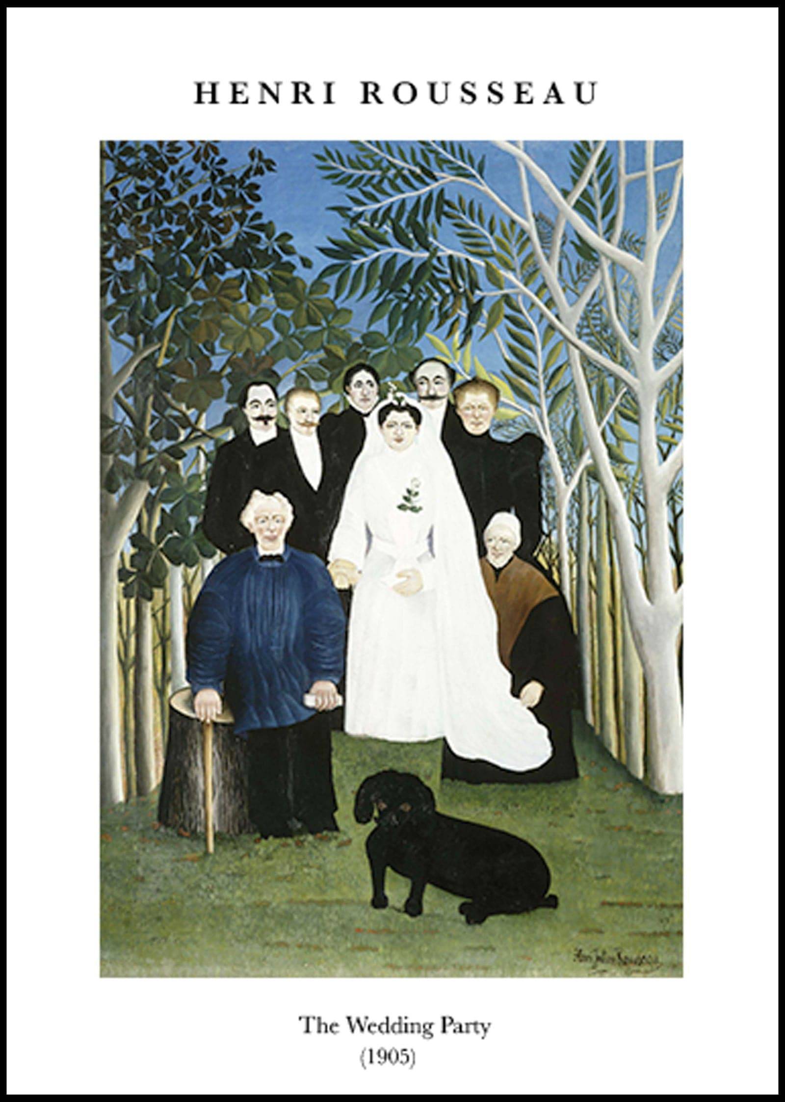 "Henri Rousseau - The Wedding Party Poster"