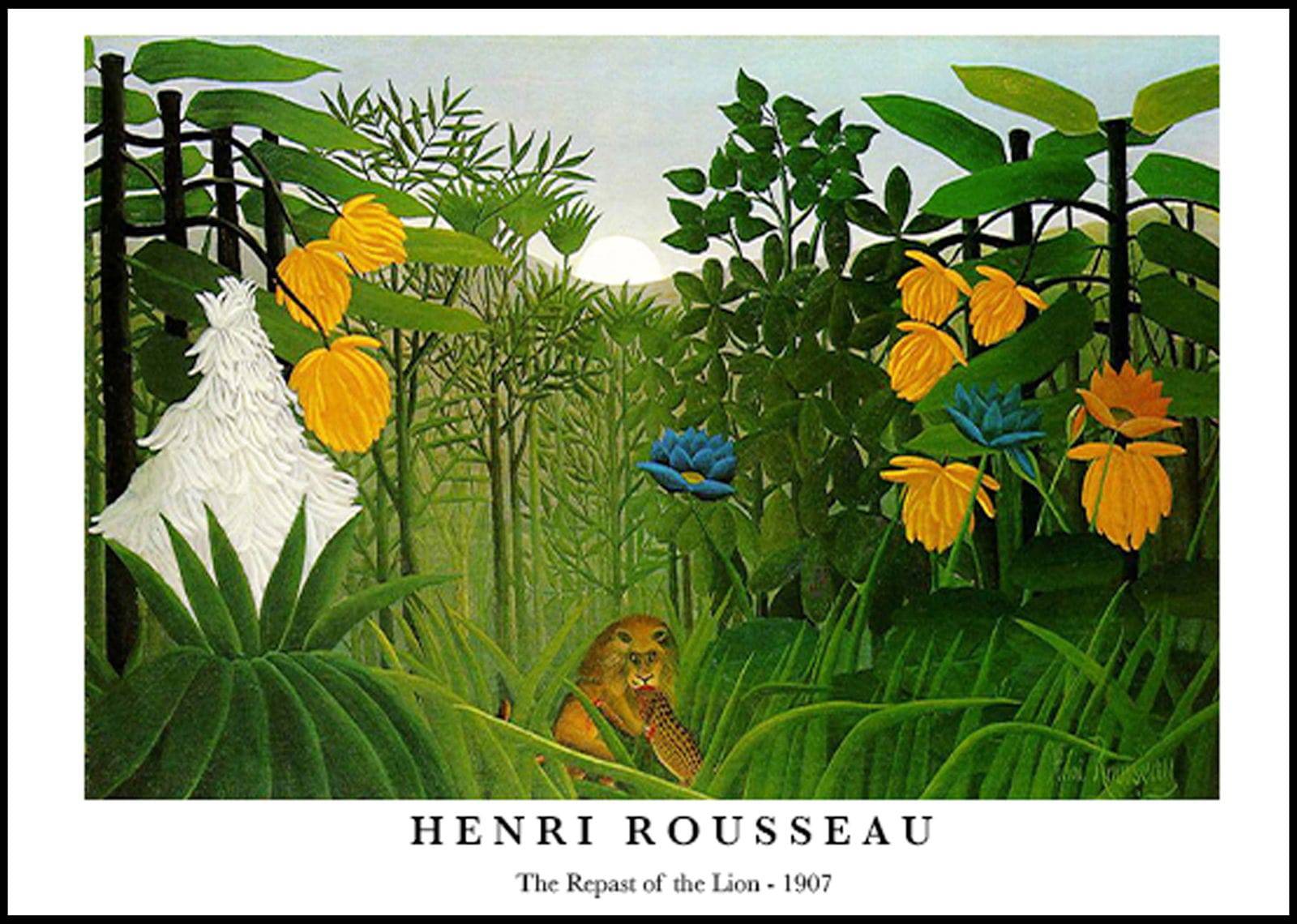 "Henri Rousseau - The Repast of the Lion Poster"