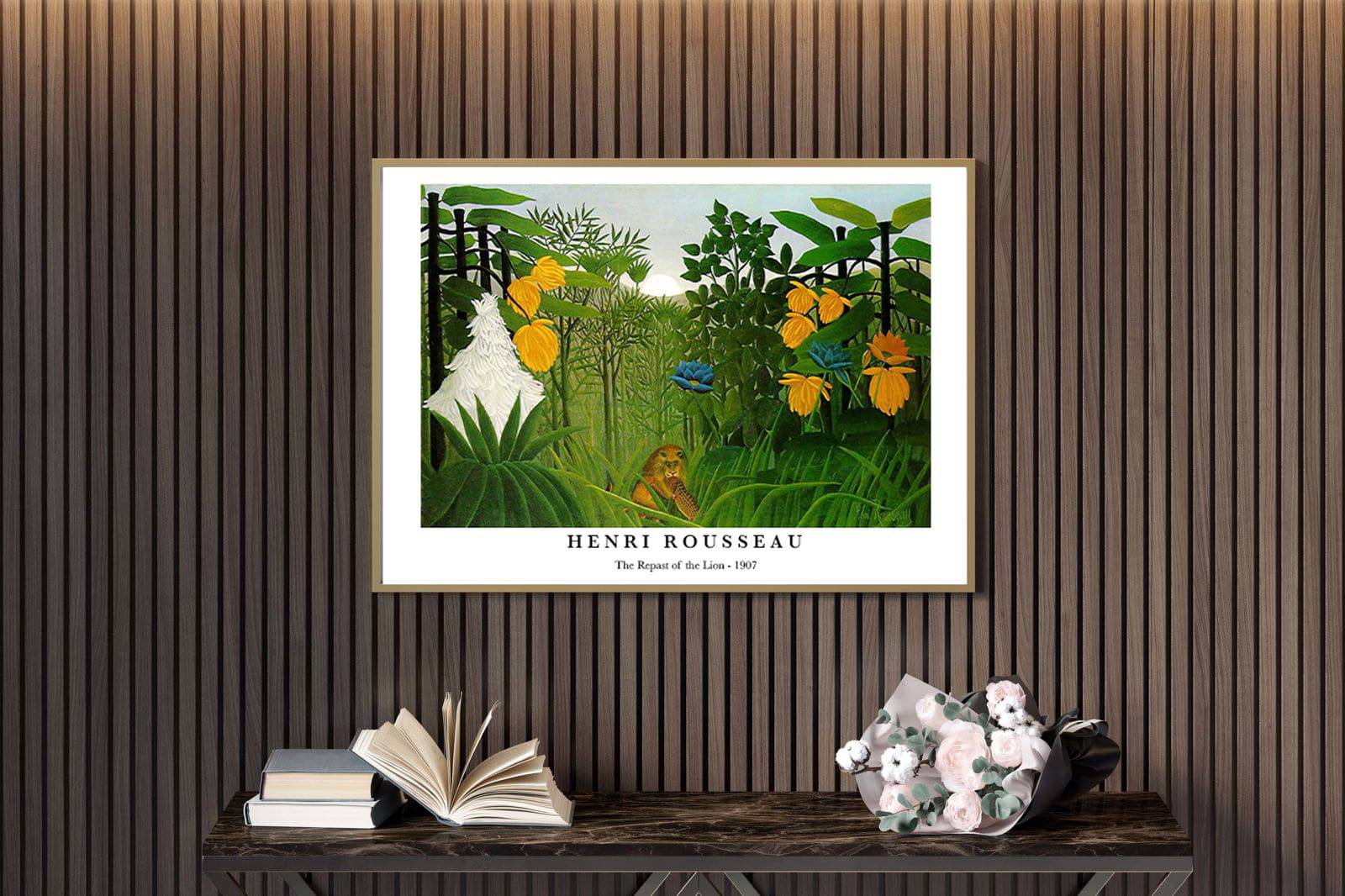 "Henri Rousseau - The Repast of the Lion Poster"