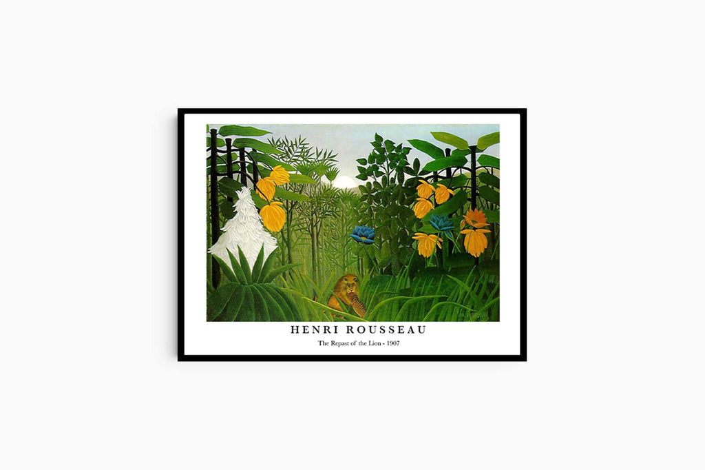 "Henri Rousseau - The Repast of the Lion Poster"