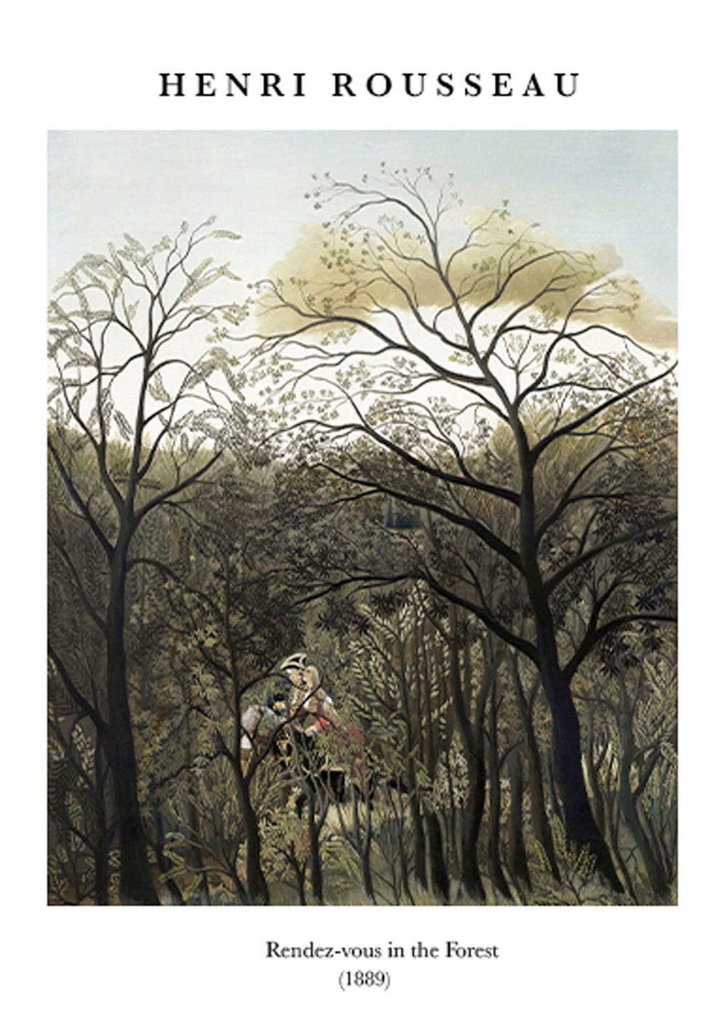 "Henri Rousseau - Rendez-vous in the Forest Poster"