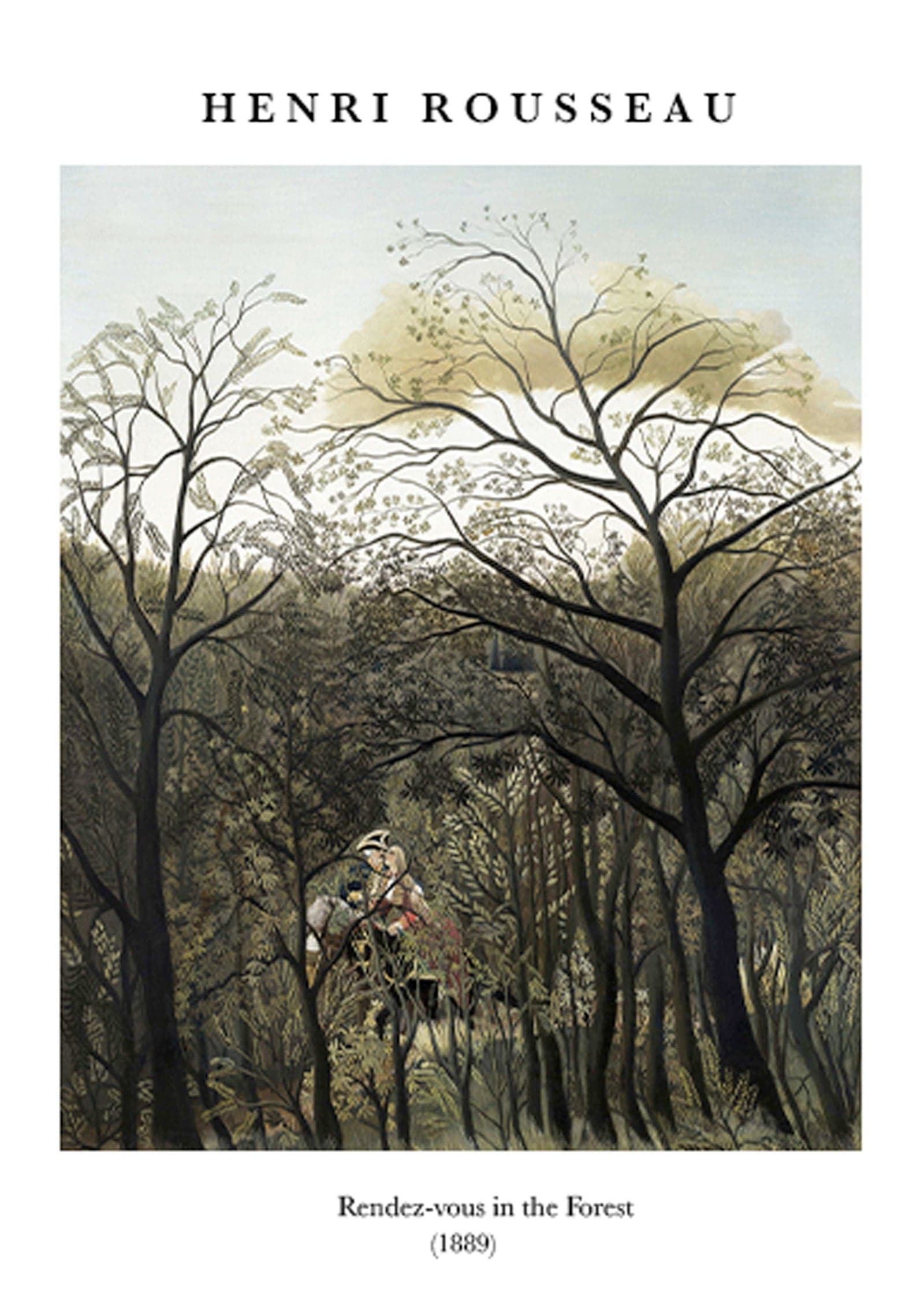 "Henri Rousseau - Rendez-vous in the Forest Poster"