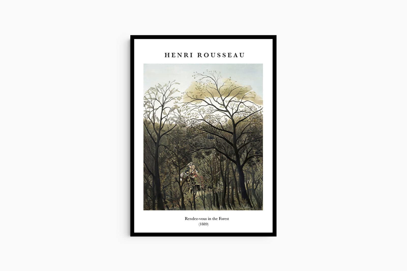 "Henri Rousseau - Rendez-vous in the Forest Poster"