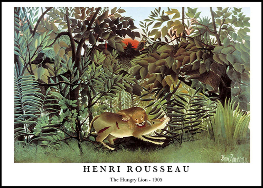 "Henri Rousseau - The Hungry of Lion Poster"