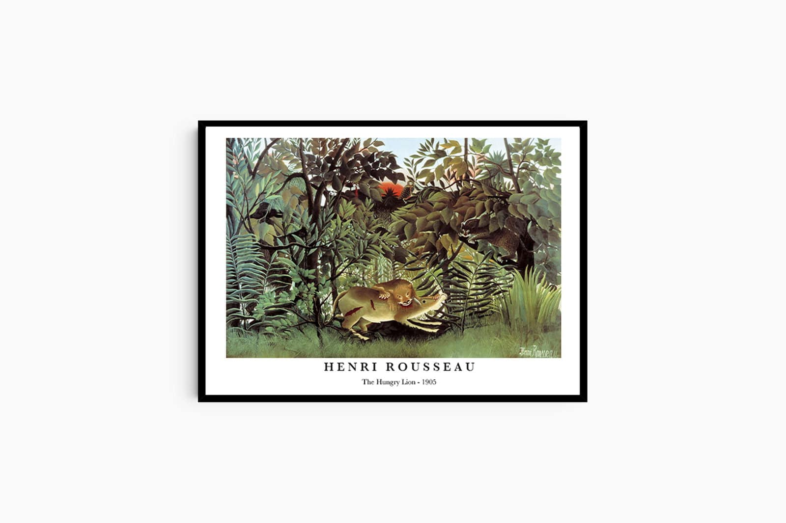 "Henri Rousseau - The Hungry of Lion Poster"